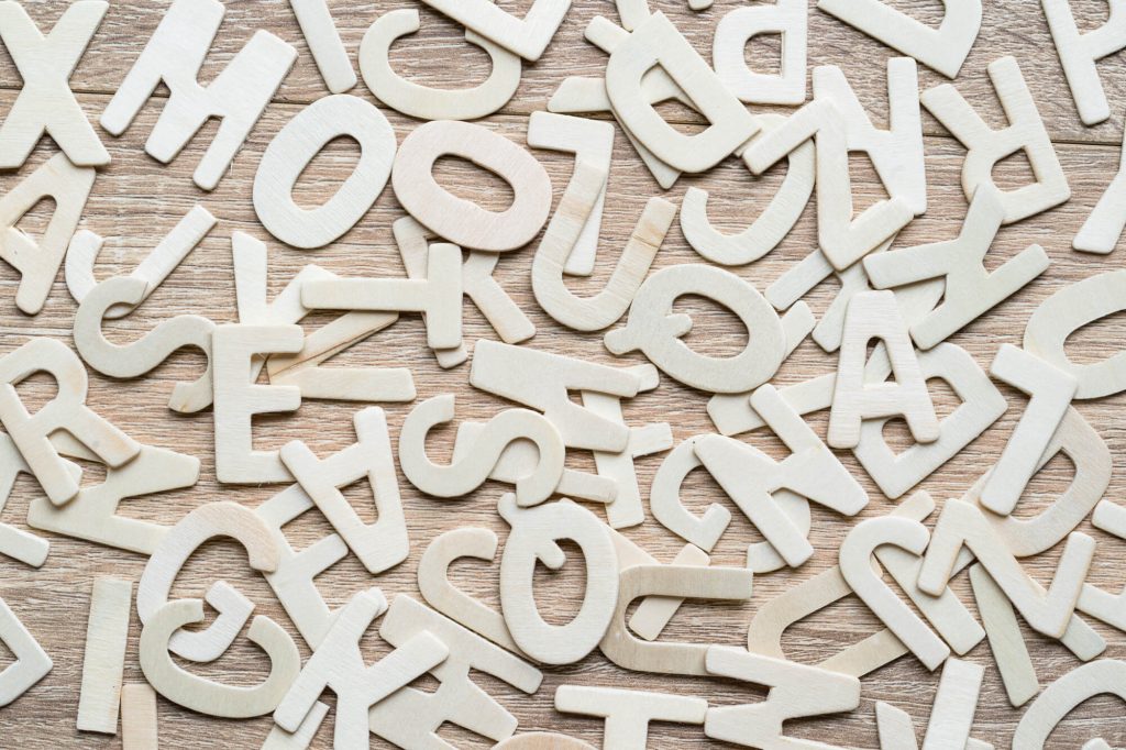 image of wooden letters on table